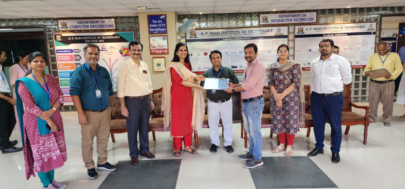Certificate Presentation at APSIT